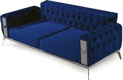 Produktbild von Designer 3-Sitzer Couch Modernes Chesterfield Sofa Polster Textilmöbel
