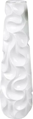 Produktbild von Deko Bodenvase WELLE H. 72cm D. 21cm weiß konisch rund Keramik Formano
