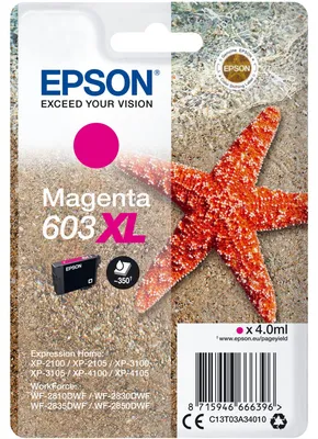 Obrázok produktu pre Jednotlivé balenie atramentu Epson Magenta 603XL