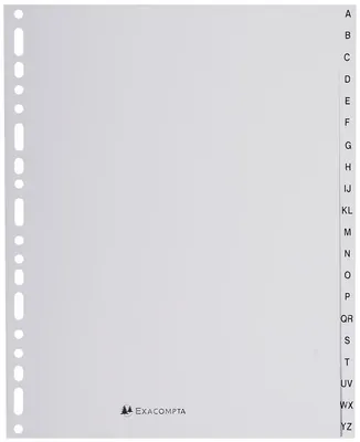 Immagine prodotto di Indice A4+ PP 20 pezzi A-Z grigio Confezione da 10