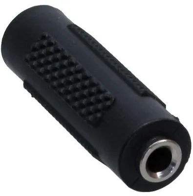 Produktbild von InLine Audio Adapter, 3,5mm Klinke Buchse / Buchse, Stereo, 3.5mm jack female, 3.5mm, Schwarz