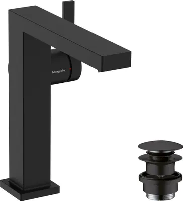 Immagine prodotto di hansgrohe Tecturis E Fine Mitigeur monocommandé pour lavabo 150, saillie 157mm, garniture de vidage Push-Open, CoolStart, EcoSmart+, 73040670, 73040670