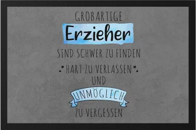 Produktbild von Großartige Erzieher Sind Schwer Zu Finden Fußmatte  Danke Geschenk Hart Zu Vergessen