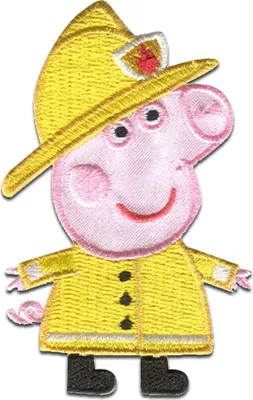 Produktbild von Peppa Wutz © Mama Wutz Feuerwehrfrau - Aufnäher, Bügelbild, Aufbügler, Applikationen, Patches, Flicken, Zum Aufbügeln, Größe: 7,8 x 5,0 cm