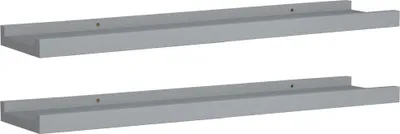 Obrázok produktu pre Poličky na zarámované obrázky 2 ks sivé 60x9x3 cm MDF