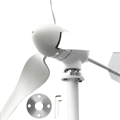 Immagine prodotto di Turbina eolica, bassa velocità di avviamento del mulino a vento, controller ibrido MPPT, solo turbina eolica, bianco, 48V