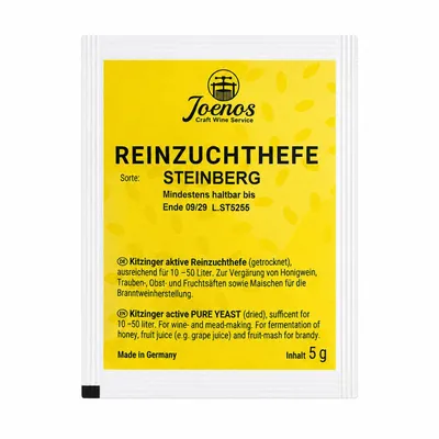 Produktbild von Joenos Kitzinger Steinberg Reinzuchthefe Weinhefe 5 g, KI-generiertes Bild