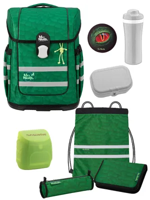 Produktbild von McNeill Ranzen-Set 8-teilig McOcean LEGU Drache Dino Schulranzen-Set mit Brotbox & Trinkflasche