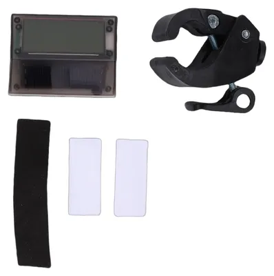 Image de Horloge électronique pour moto, horloge de voiture lumineuse à énergie solaire avec affichage de la température, du calendrier et de l'heure, bleue