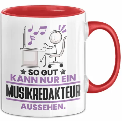 Produktbild von Musikredakteur Geschenk Tasse So Gut Kann Nur Ein Musikredakteur Aussehen Geschenkidee Kaffee-Becher (Rot)