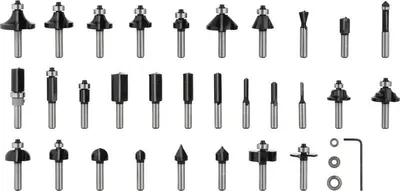 Produktbild von PRO Fräser- Set, gemischt, Schaft 8 mm, 30-tlg