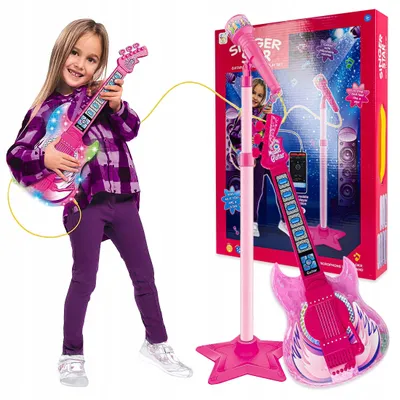 Zdjęcie produktu dla GITARA ELEKTRYCZNA ZESTAW KARAOKE z MIKROFONEM