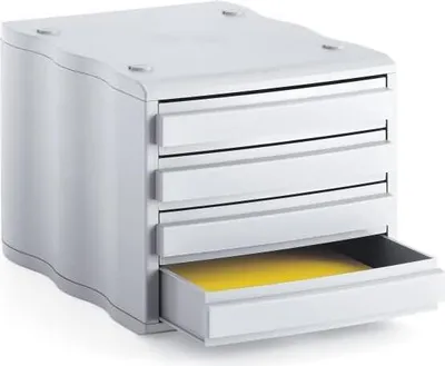 Produktbild von Schubladenbox styrowave 4 Schubladen 46mm grau/grau