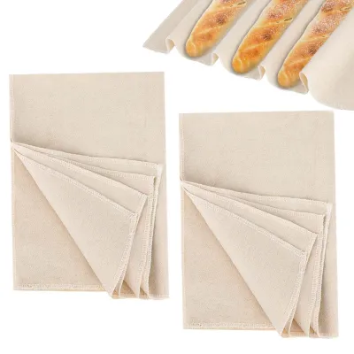Productafbeelding van 2 Stuks Leinentuch voor Broodbakken 75 x 45 cm