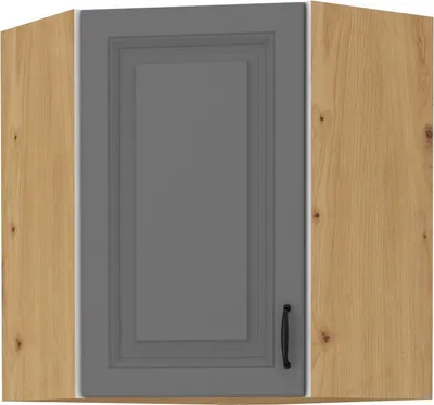 Image de Armoire d’angle supérieure SOPHIA – 60x60 cm, gris / chêne artisan