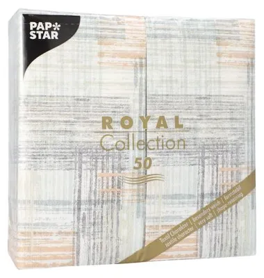 Zdjęcie produktu dla 250 serwetek Papstar ROYAL Collection 1/8 składanych 40 cm x 40 cm Modern 37379