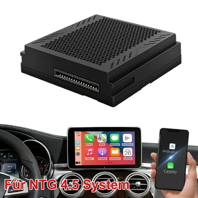 Obrázok produktu pre Bezdrôtový adaptér CarPlay a Android Auto s navigačným dokom pre vozidlá Mercedes-Benz triedy A/B/C/E/GLK so systémom NTG4.5