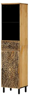 Produktbild von Badezimmerschrank mit viel Stauraum aus Massivholz Mango