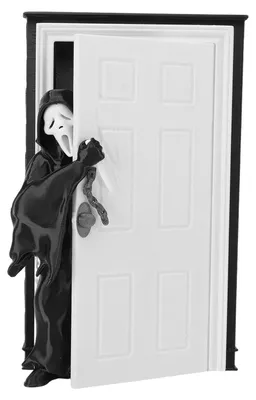 Obrázok produktu pre Scary Popcorn Container Ghost in The Doorway Popcorn Box Bucket for Movie Night Carnival Party Favor