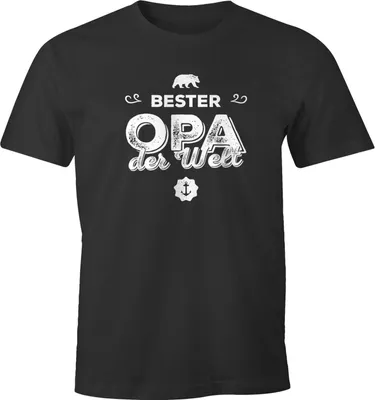 Produktbild von Herren T-Shirt Bester Opa der Welt Geschenk Großvater Moonworks® Opa anthrazit XL