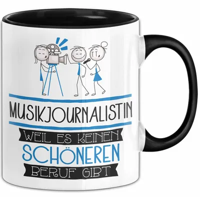 Produktbild von Musikjournalistin Weil Es Keinen Schöneren Beruf Gibt Tasse Geschenk für Eine Musikjournalistin Lustig (Schwarz)
