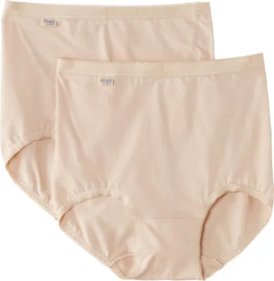Produktbild von Sloggi Damen-Slips, hautfarben, Basic+ Maxi, 2-teilig, aus Baumwolle, Größe 52