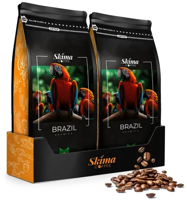 Immagine prodotto di Caffè in grani 2 x 1 kg BRASILE 100% Arabica appena tostato SkimaCoffee + sottobicchiere