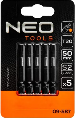 Image de NEO TOOLS Embouts à percussion S2, 50 mm, T30 - 5 pcs.
