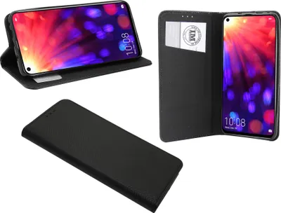 Produktbild von cofi1453® Buch Tasche "Smart" kompatibel mit HONOR VIEW 20 Handy Hülle Etui Brieftasche Schutzhülle mit Standfunktion, Kartenfach Schwarz
