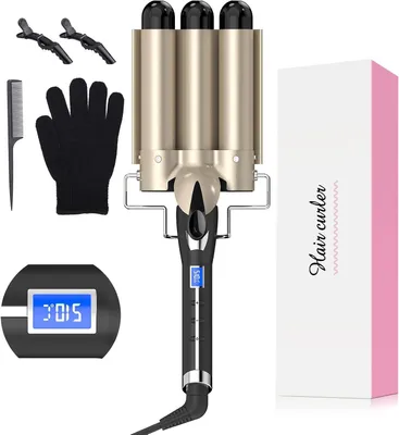 Zdjęcie produktu dla Lokówka do włosów - urządzenie do stylizacji włosów - do tworzenia fal - 14 ustawień temperatury - średnica 32 mm - kolor czarny