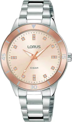 A close-up studio shot of a women's wristwatch.
