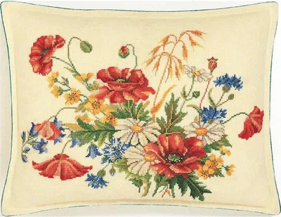 Immagine prodotto di Eva Rosenstand, cuscino a punto croce "Fiordaliso", schema contato, 35x45cm