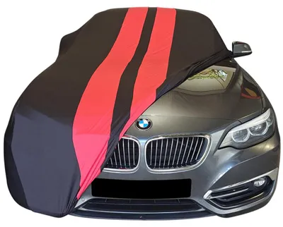 Image de Housse de voiture intérieure adaptée à BMW 2-Series F22 coupe Noir avec rayures