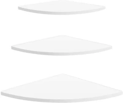 Produktbild von Unyqoos® Set 3 schwebende Eckregale aus Massivholz, 20–25 cm – rustikale Wandregale für Wohnzimmer, Schlafzimmer & Bad, einfache Montage