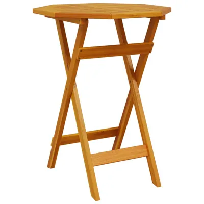 A wooden folding table on a white background.