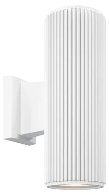 Image de Applique, métal blanc, IP54, douille E27, H 26cm
