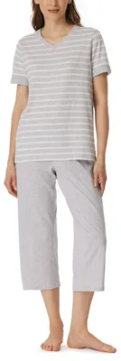 Produktbild von Schiesser Damen Schlafanzug Set Kurzarm 3/4 Lange Hose weiche Baumwolle