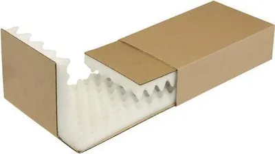 Produktbild von Noppenschaumverpackung Maße 272x157x70mm Schaumhöhe 35mm braun TRANSPAK