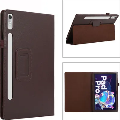 Produktbild von Mobigear Classic  Lenovo Tab P11 Pro Gen 2 Hülle Klapphülle + Stifthalter - Braun
