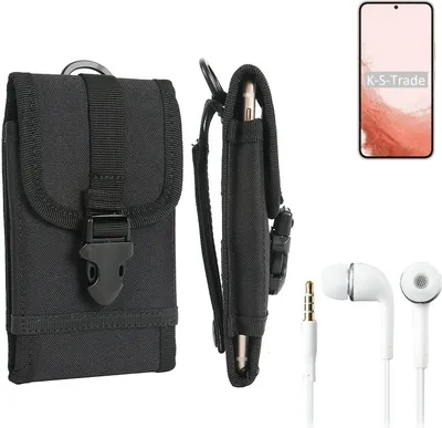 Produktbild von K-S-Trade Holster Schutz Hülle kompatibel mit Samsung Galaxy S22 Exynos Gürteltasche Handy Hülle Tasche outdoor Seitentasche schwarz 1x +