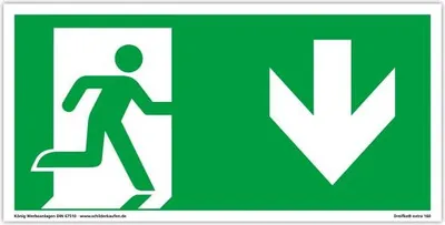 Produktbild von Dreifke® Schild Notausgang extra langnachleuchtend | PVC selbstklebend 297x14...
