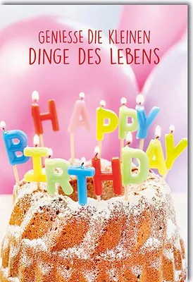 Produktbild von Glückwunschkarte zum Geburtstag im DIN A6 Format, inklusive Umschlag