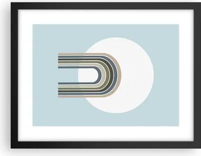 Produktbild von Gerahmtes Poster - Schwarzer Rahmen - Formen Rad Linien - 40x30 cm - Wand Bild - Wanddeko - Wandbilder - Kunstposter - Wandposter - Bilderrahmen - Bilder - Kunstdruck - P2BAA40x30-4608