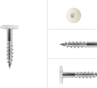Immagine prodotto di Viti per pannelli Trespa® HPL acciaio inox A2 bianco 4,8 x 25 mm - 100 pezzi