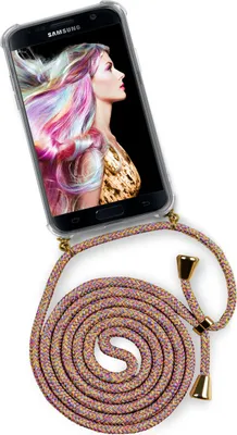 Produktbild von TWIST-Case + TWIST-Cord für Samsung Galaxy S7, Farbe:Sunny Rainbow (Gold)