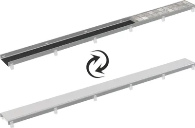 Image de Alcadrain DOUBLE-950M : Grille double pour pose de carrelage, longueur 950 mm
