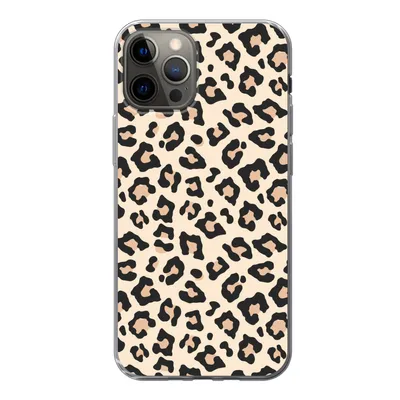Obrázok produktu pre Kryt mobilného telefónu pre Apple iPhone 12 Pro Biela - Ružová - Leopardí vzor Silikónové mäkké puzdro
