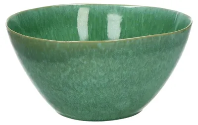 Produktbild von Pomax Treille Salatschüssel aus Steinzeug, Grün, Ø 25,5 x H 12 cm