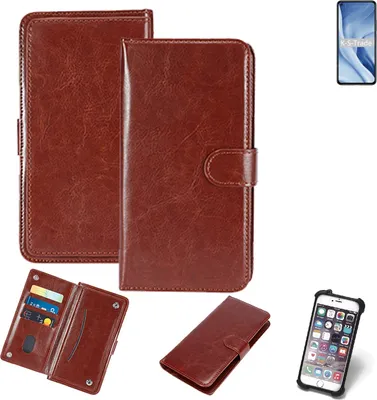 Produktbild von K-S-Trade 360° Hülle kompatibel mit Xiaomi 11 Lite 5G NE braun Kunstleder Case BookCase WalletCase Kunstlederederhülle Handyhülle, Rundumschutz