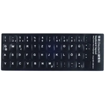 Obrázok produktu pre Nálepka na klávesnicu notebooku QWERTZ nemecký DE 11x13 mm